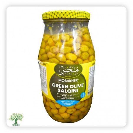 MOBAKHER, Green salkin olives, Glass jar 4×2,750g