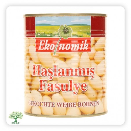 EKONOMIK, gekochte weiße Bohne Metalldose 800g