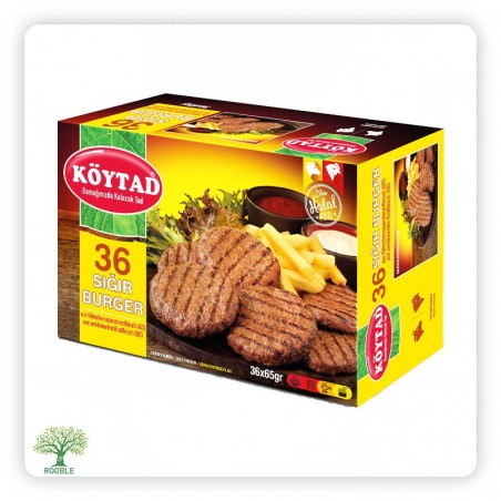 KÖYTAD, gefrorene Rindfleisch Hamburger,4×(36×65g)