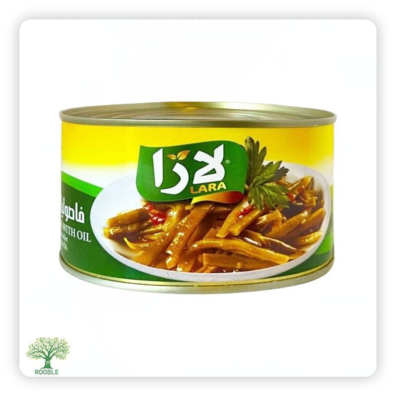 لارا, فاصولياء خضراء بالزيت 12×400غ