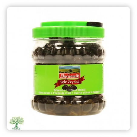 EKONOMIK türkische schwarze Sele Oliven 1.5 Kg grün