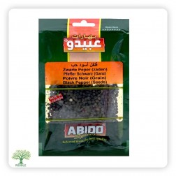 ABIDO, schwarzer Pfeffer ganz, 10×50g