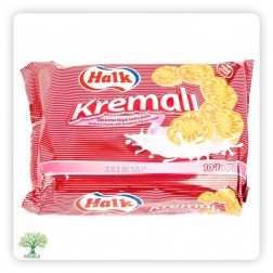 HALK, Creamy sandwich biscuits with strawberry cream, 8×500g