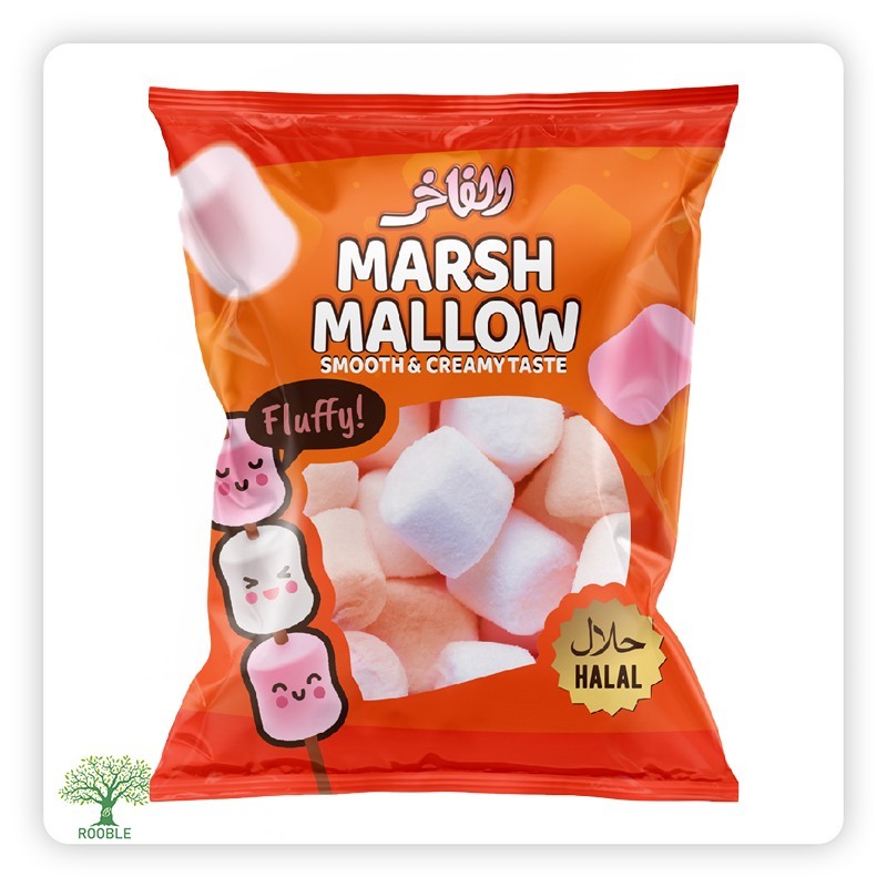 ALFAKHER, Marshmallow, Oranefarbene mix 28×65g