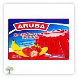 ARUBA, Banane-Erdbeeren Wackelpudding, 48×85g
