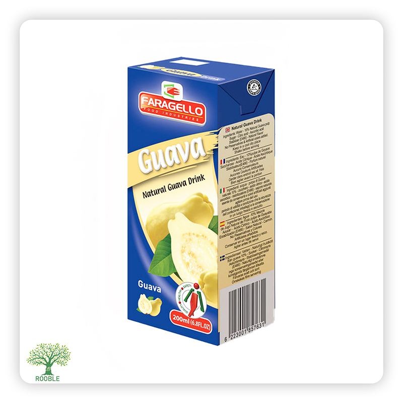 FARAGELLO, juice with guava flavor, carton box of 200ml