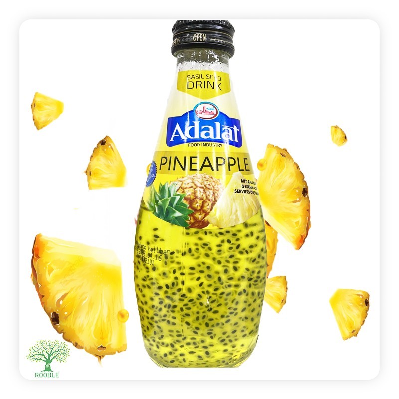 Adalat, basil seed pineapple juice, glass bottle 4×(6×280ml)