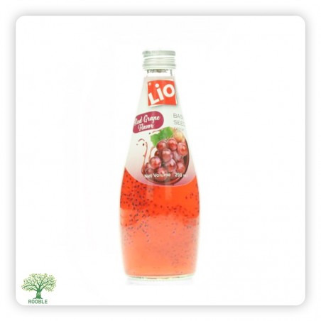 LIO, Basil Seed Red Grapes Juice, Glass Bottle 4x(6x290ml)