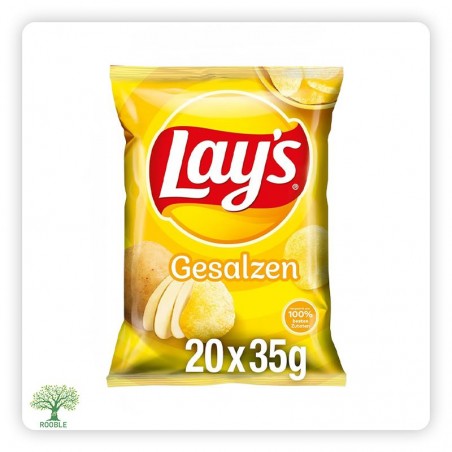 LAYS, salted potato chips, small, 20×35g