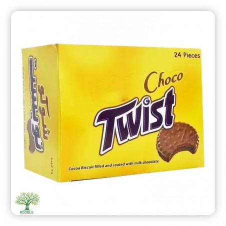 CHOCO TWIST, Cocoa Biscuit, Yellow 6x(24x24g)