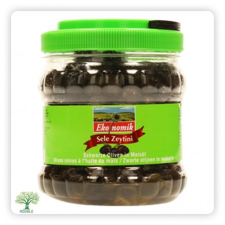 EKONOMIK, Black olives, green cap 6×700g