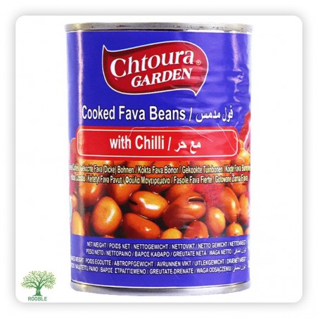 Chtoura Garden, spicy fava beans, canned 24×400g