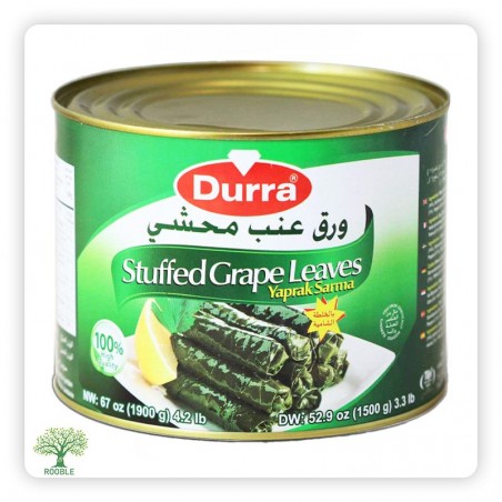 DURRA, stuffed grape leaves (yalangi), metal tin, 6x1900g