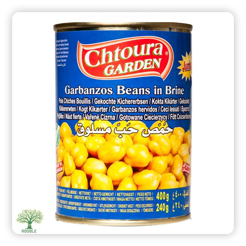 CHTOURA GARDEN, Cooked chickpea, Metal tin 24×400g