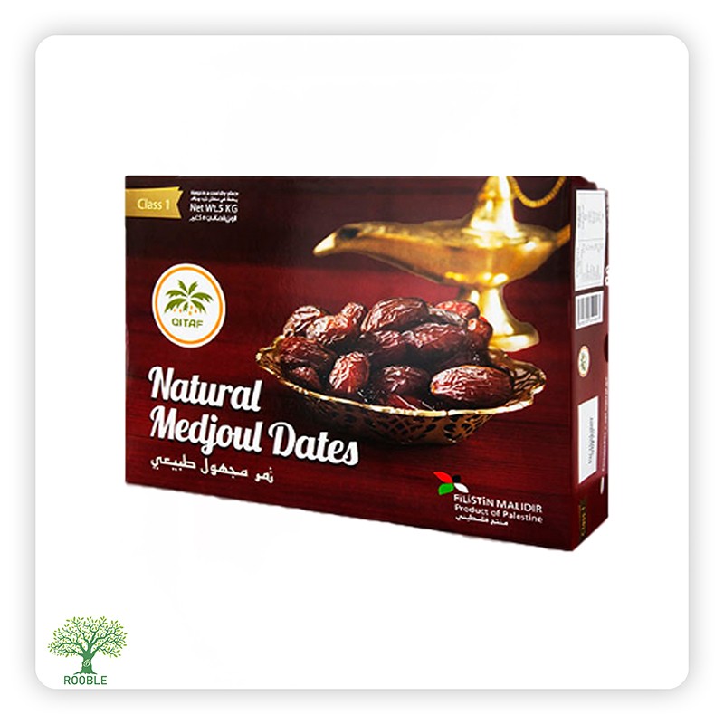 Qitaf,  Palestinian Medjool dates in red packaging, 8×900g