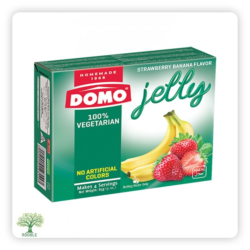 DOMO, Banane- Erdbeeren Wackelpudding, vegetarischer,12×(6×85g)