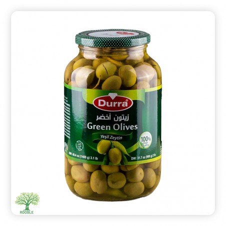 DURRA, grüne Halabi Oliven, 6×1300g