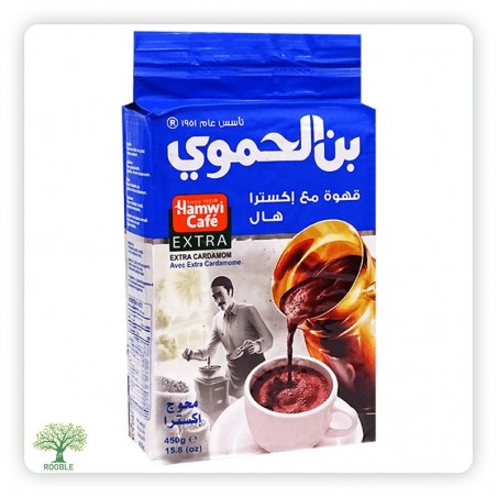 HAMWI, gemahlener Kaffee mit extra Kardamom, blau 6×450g