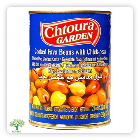 Chtoura Garden, Fava Beans with Chickpeas, Canned 24×475g