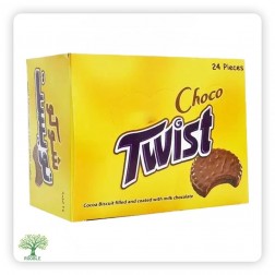 CHOCO TWIST, Sahnekekse mit Kakaoüberzug, Gelb 6×(24×24g)