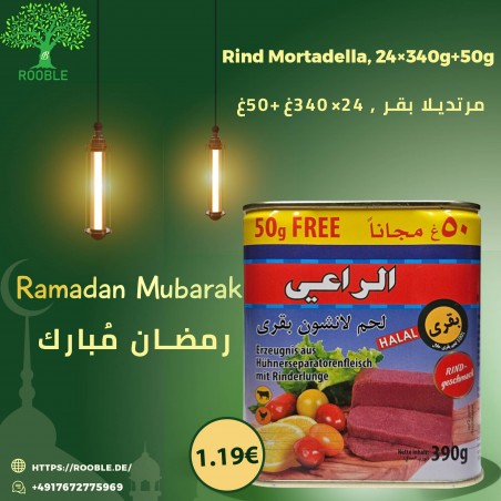 AL-RAII, Beef Mortadella , 24×340g+50g