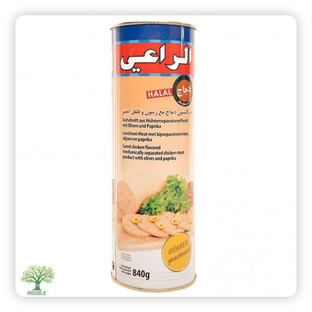 AL-RAII, chicken mortadella with olives and red pepper, 12x840g