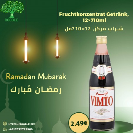 VIMTO, Fruchtkonzentrat Getränk, Glasflasche 12×710ml