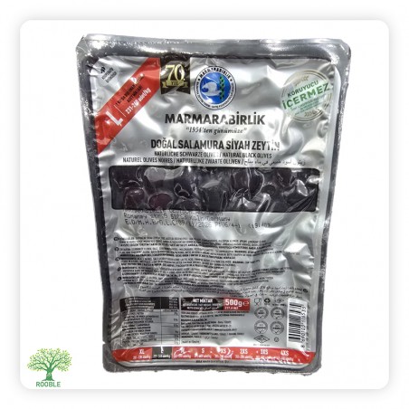 مرمرة بيرليك, زيتون اسود فاكيوم, فضي 24×500غ
