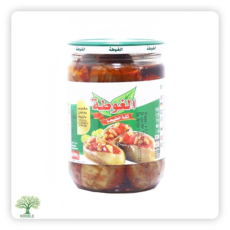 الغوطة, مكدوس, مطربان زجاج 12×600غ