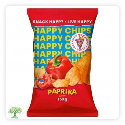 Happy Chips, Kartofelchips Paprika geschmack, 8×150g