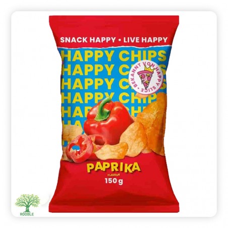Happy Chips, Kartofelchips Paprika geschmack, 8×150g