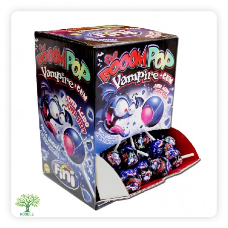 FINI, lollipops with chewing gum ,Booom Pop Vampire 6×100pcs