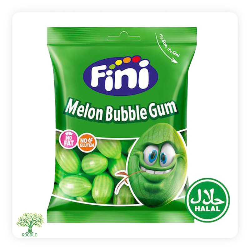 فيني,Melon Bubble Gum علكة بالبطيخ الاصفر, 12×75غ