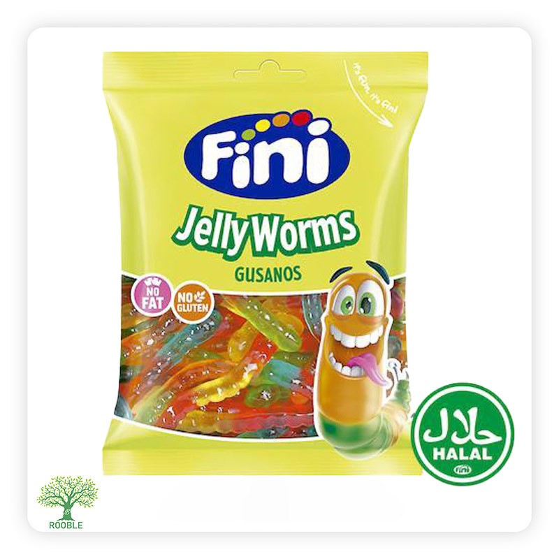 فيني, Worms جيلي دودة حامض, 12×75غ