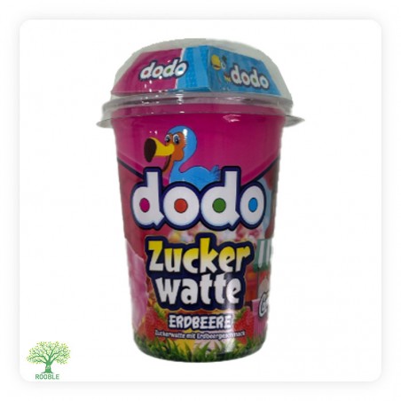 Dodo , Zuckerwatte Erdbeergeschmack Bescher, 36×20g