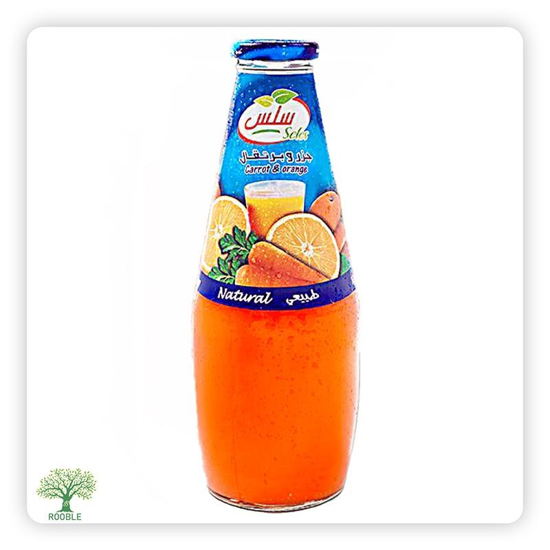 SELES Karroten-Orangengeschmack Saft, Glasflasche,24× 250ml