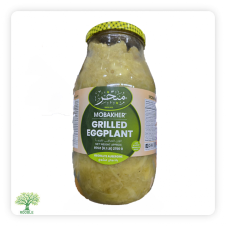 MOBAKHER, grilled eggplant, two glass jars 4 x 2.750g