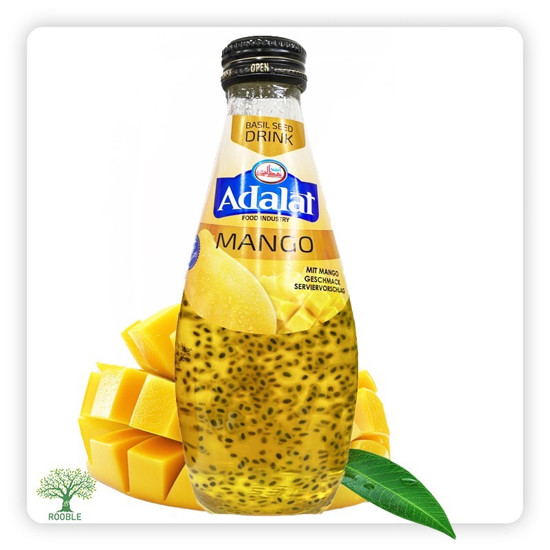 Adalat, Basilikumsamen-Mango Saft, Glasflasche 4×(6×280ml)