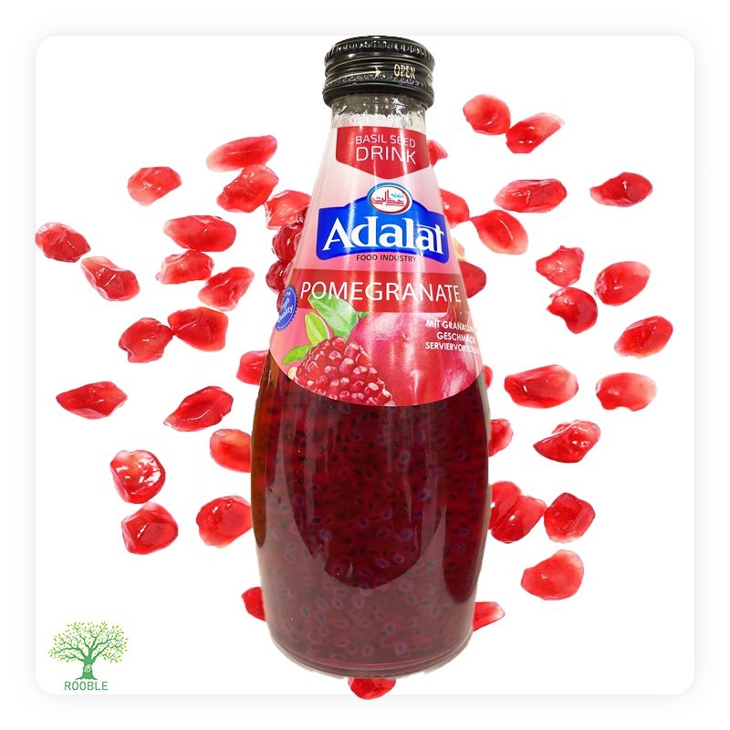 Adalat, Basilikumsamen-Granatapfel Saft, Glasflasche 4×(6×280ml)
