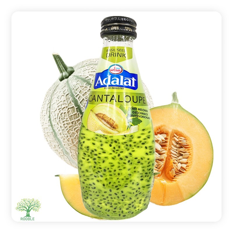 Adalat, Basilikumsamen- Honigmelone Saft, Glasflasche 4×(6×280ml)