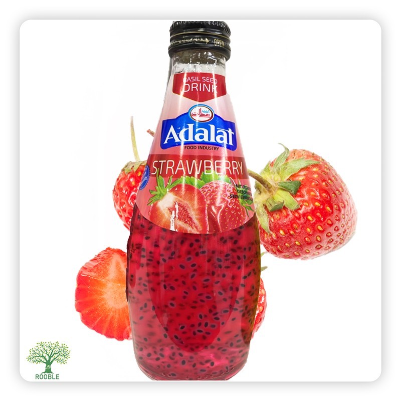 Adalat, Basilikumsamen-Erdbeere Saft, Glasflasche 4×(6×280ml)
