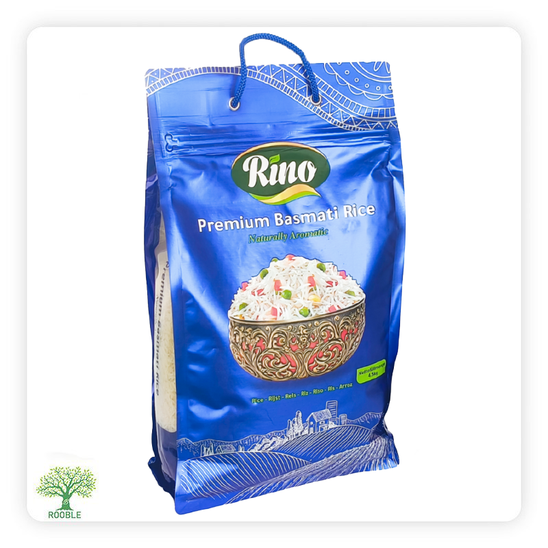 Rino, Basmati Reis,  Plastik beutel 4×4,500g