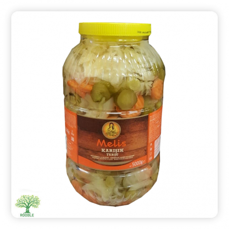 Melis, Mixed Pickles 5 kg (Assorted Vegetables in Brine) PET, 4×5 kg