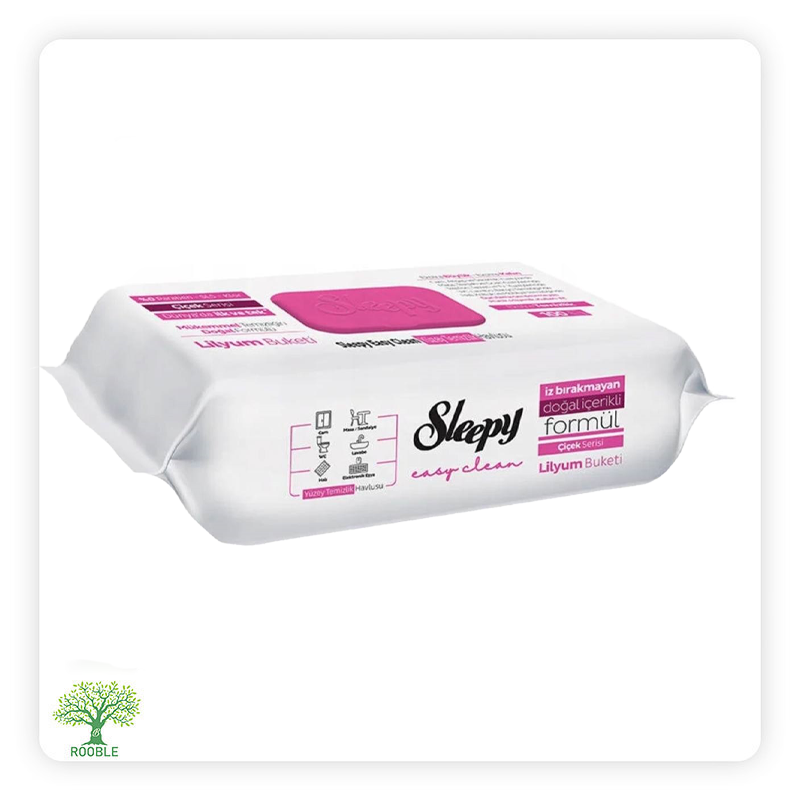 سليبي محارم مبللة لتنظيف وتعقيم الأسطح(زهري),6×100قطعة