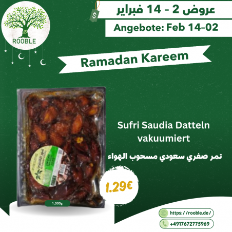 Al Dahry,Sufri  Saudia Datteln vakuumiert,8×1,000g
