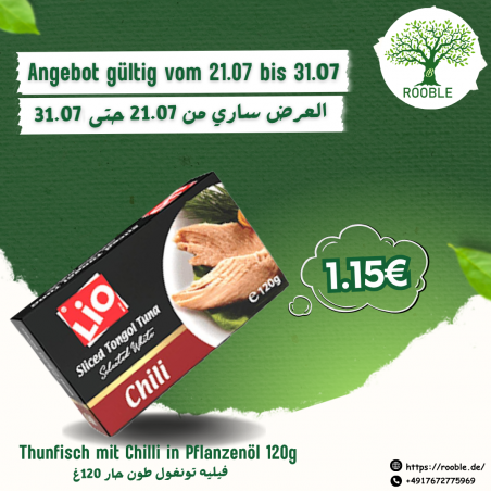 LIO, Thunfisch mit Chilli in Pflanzenöl, 24×120g
