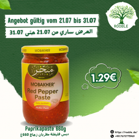 MOBAKHER, Paprikapaste 12×660g