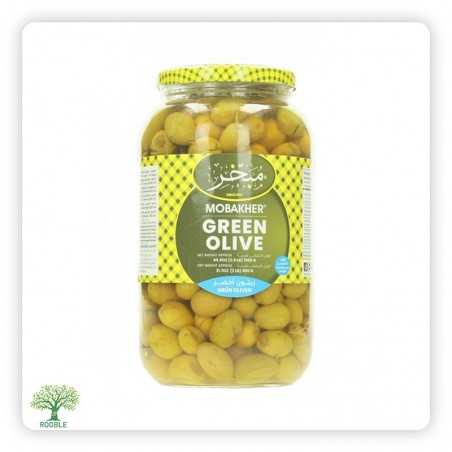 MOBAKHER, Green Salkini Olives, 6x1,250g
