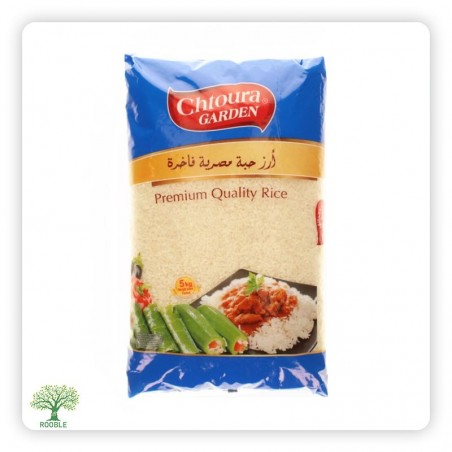 CHTOURA GARDEN, Egyptian grain rice, plastic bag 4×5,000g