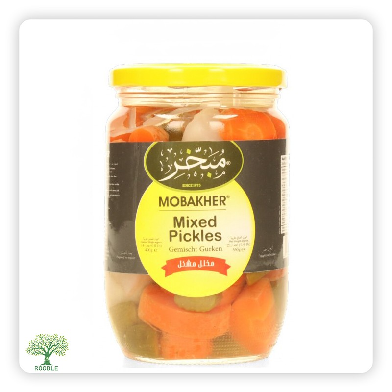 MOBAKHER, mixed pickles, glass jar 12×660g
